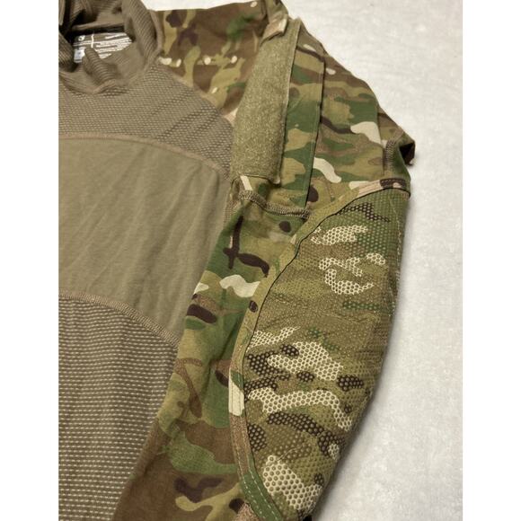 Army Combat Shirt Mens Small Camo Long Sleeve Flame Resistant Patches Pockets - Picture 3 of 7